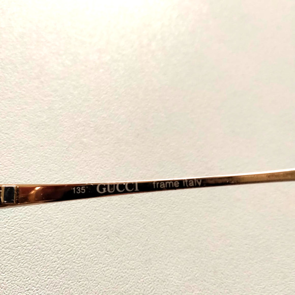 Gucci Vintage Gold 135 Eyeglasses Frames Eyewear - Picture 9 of 11
